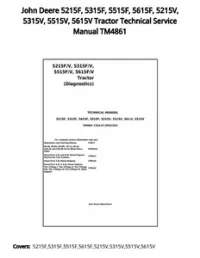 John Deere 5215F  5315F  5515F  5615F  5215V  5315V  5515V  5615V Tractor Technical Service Manual TM4861 preview