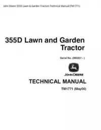 John Deere 355D Lawn & Garden Tractors Technical Manual - TM1771 preview