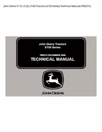John Deere X110  X120  X140 Tractors (X100 Series) Technical Manual - TM2373 preview