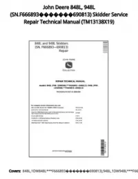 John Deere 848L  948L (SN.F666893690813) Skidder Service Repair Technical Manual - TM13138X19 preview