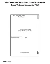 John Deere 300C Articulated Dump Truck Service Repair Technical Manual - tm1788 preview