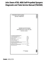 John Deere 4730  4830 Self-Propelled Sprayers Diagnostic and Tests Service Manual - TM2369 preview