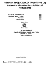 John Deere 337E (SN. C306736-) Knuckleboom Log Loader Operation & Test Technical Manual - TM13994X19 preview