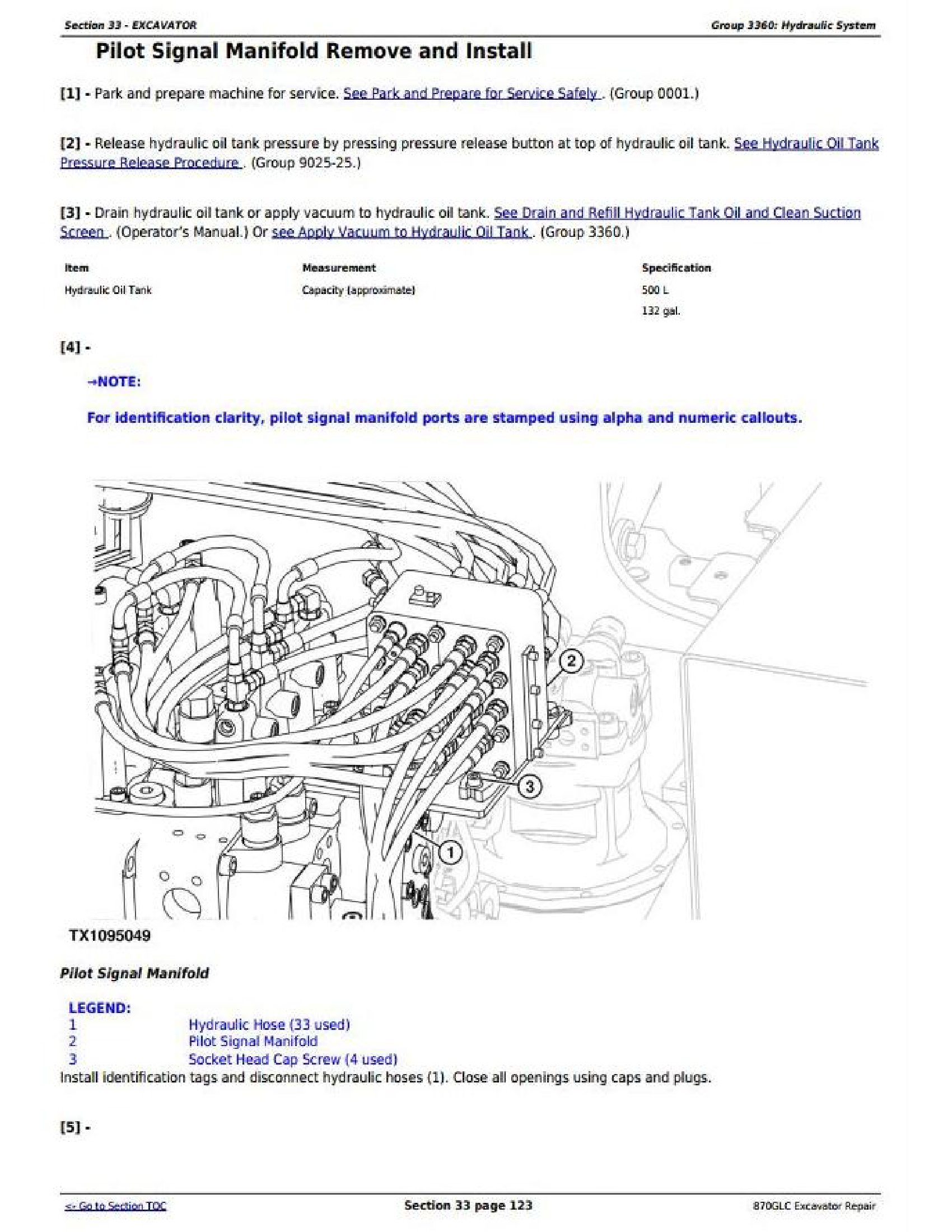 John Deere 870GLC manual pdf