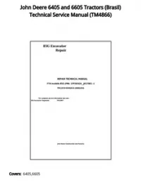 John Deere 6405 and 6605 Tractors (Brasil) Technical Service Manual - TM4866 preview