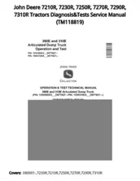 John Deere 7210R  7230R  7250R  7270R  7290R  7310R Tractors Diagnosis&Tests Service Manual - TM118819 preview