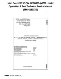 John Deere WL56 (SN. D000001-) 4WD Loader Operation & Test Technical Service Manual - TM14283X19 preview