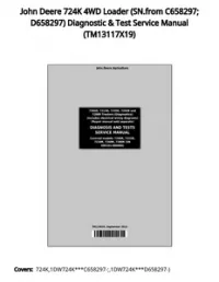 John Deere 724K 4WD Loader (SN.from C658297; D658297) Diagnostic & Test Service Manual - TM13117X19 preview