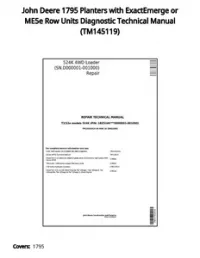 John Deere 1795 Planters with ExactEmerge or ME5e Row Units Diagnostic Technical Manual - TM145119 preview