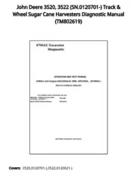 John Deere 3520  3522 (SN.0120701-) Track & Wheel Sugar Cane Harvesters Diagnostic Manual - TM802619 preview