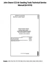 John Deere CCS Air Seeding Tools Technical Service Manual - tm1616 preview