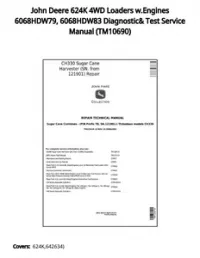 John Deere 624K 4WD Loaders w.Engines 6068HDW79  6068HDW83 Diagnostic& Test Service Manual - TM10690 preview