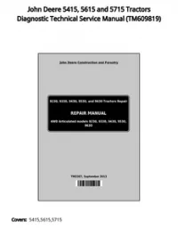 John Deere 5415  5615 and 5715 Tractors Diagnostic Technical Service Manual - TM609819 preview