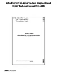 John Deere 2150  2255 Tractors Diagnostic and Repair Technical Manual - tm4401 preview