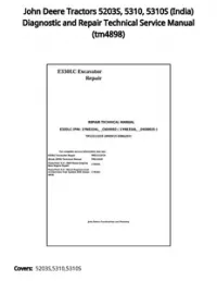 John Deere Tractors 5203S  5310  5310S (India) Diagnostic and Repair Technical Service Manual - tm4898 preview