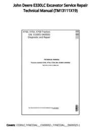 John Deere E330LC Excavator Service Repair Technical Manual - TM13111X19 preview