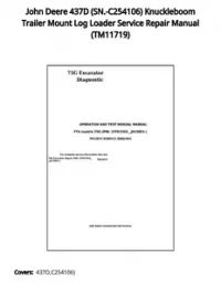 John Deere 437D (SN.-C254106) Knuckleboom Trailer Mount Log Loader Service Repair Manual - TM11719 preview