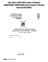 John Deere 644K 4WD Loader w.Engines 6068HDW80  6068HDW83 Service Repair Technical Manual - TM10695 preview