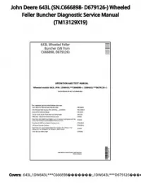 John Deere 643L (SN.C666898- D679126-) Wheeled Feller Buncher Diagnostic Service Manual - TM13129X19 preview