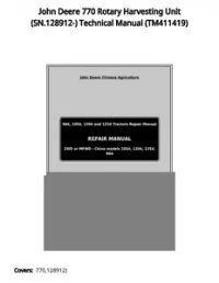 John Deere 770 Rotary Harvesting Unit (SN.128912-) Technical Manual - TM411419 preview