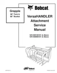 Bobcat Grapple 90вЂќ Fork & 90вЂќ Bucket Service Repair Workshop Manual preview
