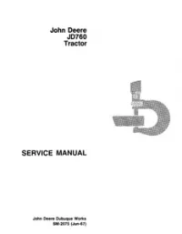 John Deere 760 Tractor Service Manual - SM2075 preview