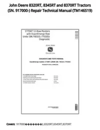 John Deere 8320RT  8345RT and 8370RT Tractors (SN. 917000-) Repair Technical Manual - TM146519 preview