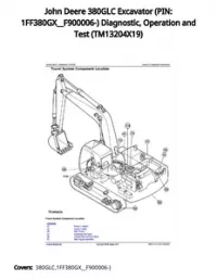 John Deere 380GLC Excavator (PIN: 1FF380GX__F900006-) Diagnostic  Operation and Test - TM13204X19 preview