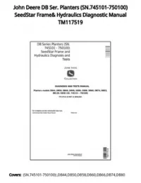 John Deere DB Ser. Planters (SN.745101-750100) SeedStar Frame& Hydraulics Diagnostic Manual TM117519 preview