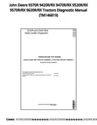 John Deere 9370R 9420R/RX 9470R/RX 9520R/RX 9570R/RX 9620R/RX Tractors Diagnostic Manual - TM146819 preview