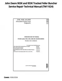 John Deere 903K and 953K Tracked Feller Buncher Service Repair Technical Manual - TM11624 preview