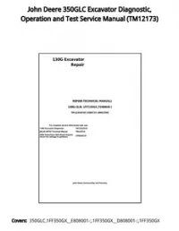 John Deere 350GLC Excavator Diagnostic  Operation and Test Service Manual - TM12173 preview
