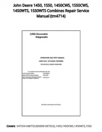 John Deere 1450  1550  1450CWS  1550CWS  1450WTS  1550WTS Combines Repair Service Manual - tm4714 preview