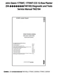 John Deere 1770NT  1770NT CCS 12-Row Planter (SN.740100) Diagnostic and Tests Service Manual TM2184 preview
