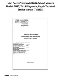 John Deere Commercial Walk-Behind Mowers Models 7H17  7H19 Diagnostic  Repair Technical Service Manual - TM2133 preview