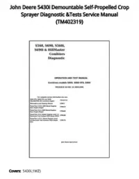 John Deere 5430i Demountable Self-Propelled Crop Sprayer Diagnostic &Tests Service Manual - TM402319 preview