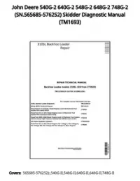 John Deere 540G-2 640G-2 548G-2 648G-2 748G-2 (SN.565685-576252) Skidder Diagnostic Manual - TM1693 preview