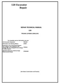 John Deere 120 Excavator Service Repair Technical Manual - tm1660 preview
