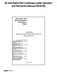 JD John Deere 210LJ Landscape Loader Operation and Test Service Manual - TM10730 preview
