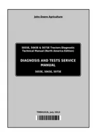 John Deere Tractors 5055E  5065E  5075E (North America) Diagnostic and Tests Service Manual - TM901019 preview