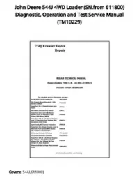 John Deere 544J 4WD Loader (SN.from 611800) Diagnostic  Operation and Test Service Manual - TM10229 preview