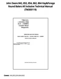 John Deere 842  852  854  862  864 Hay&Forage Round Balers All Inclusive Technical Manual - TM300119 preview