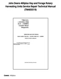 John Deere 460plus Hay and Forage Rotary Harvesting Units Service Repair Technical Manual - TM405519 preview