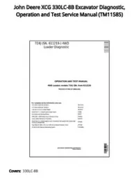 John Deere XCG 330LC-8B Excavator Diagnostic  Operation and Test Service Manual - TM11585 preview