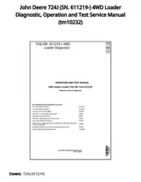 John Deere 724J (SN. 611219-) 4WD Loader Diagnostic  Operation and Test Service Manual - tm10232 preview