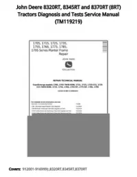 John Deere 8320RT  8345RT and 8370RT (8RT) Tractors Diagnosis and Tests Service Manual - TM119219 preview