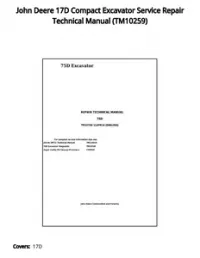 John Deere 17D Compact Excavator Service Repair Technical Manual - TM10259 preview