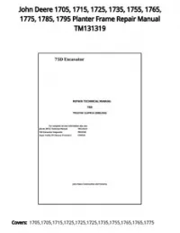 John Deere 1705  1715  1725  1735  1755  1765  1775  1785  1795 Planter Frame Repair Manual TM131319 preview