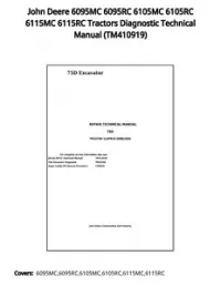 John Deere 6095MC 6095RC 6105MC 6105RC 6115MC 6115RC Tractors Diagnostic Technical Manual - TM410919 preview