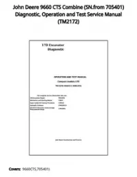 John Deere 9660 CTS Combine (SN.from 705401) Diagnostic  Operation and Test Service Manual - TM2172 preview